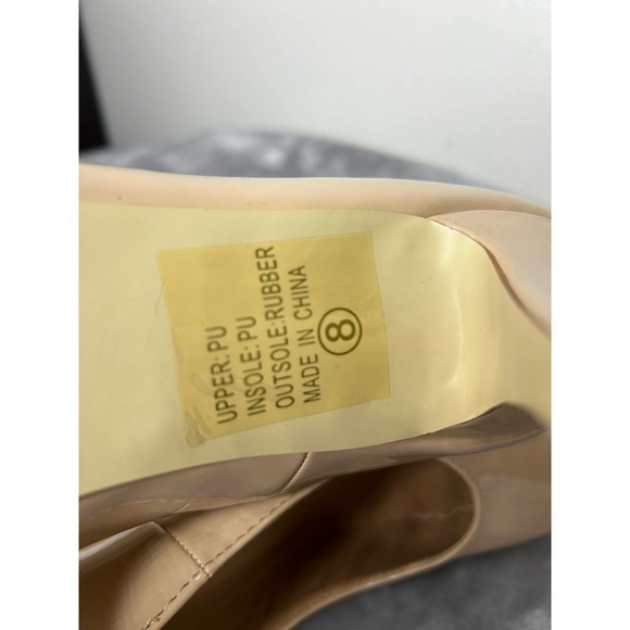 Brinley Co Patent‎ Platform Almond Toe Pumps 8 - Picture 8 of 10